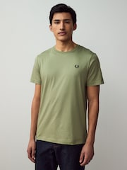 Зеленый - Футболка с круглым вырезом Fred Perry - Image 1 of 6