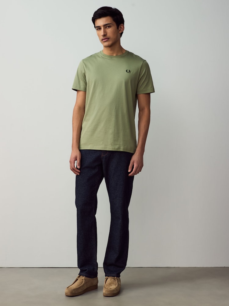 Зеленый - Футболка с круглым вырезом Fred Perry - Image 2 of 6