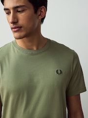 Зеленый - Футболка с круглым вырезом Fred Perry - Image 4 of 6