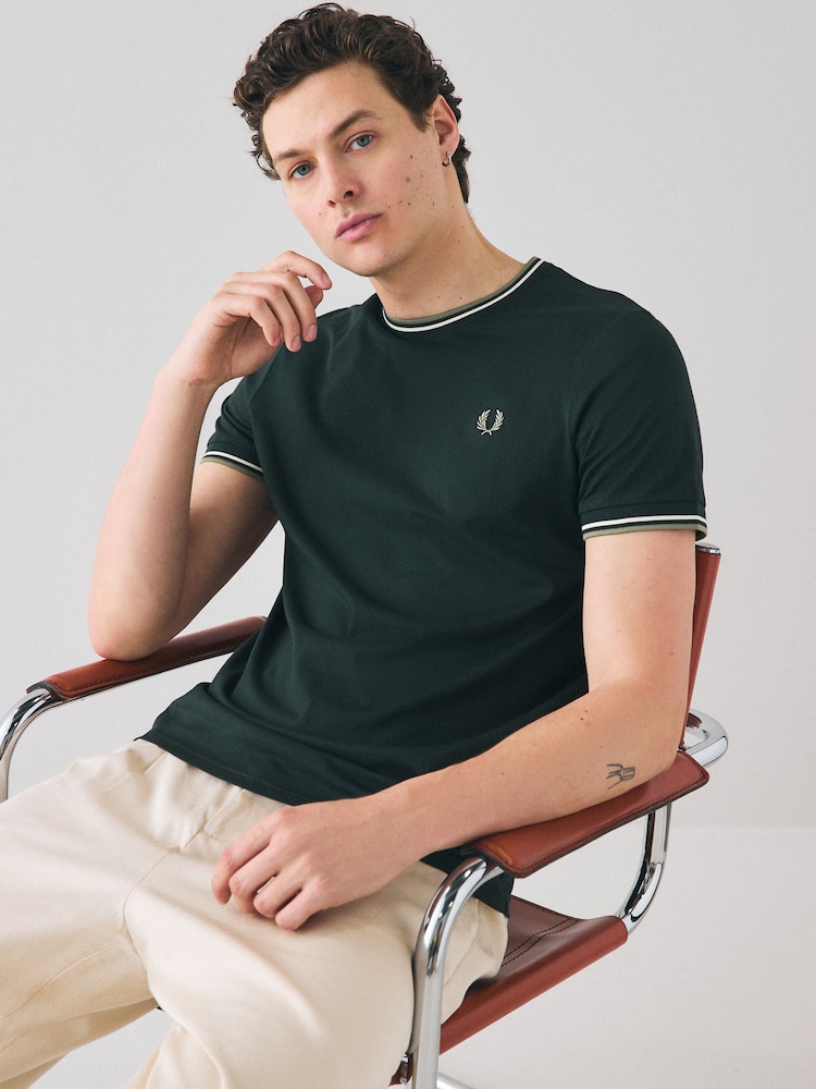 Fred Perry Twin Tipped Logo T-Shirt - Image 1 of 5 Fred Perry Twin Tipped Logo T-Shirt - Image 1 of 5