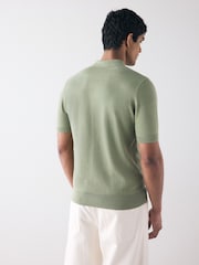 Fred Perry Pointelle Knitted Polo Shirt - Image 2 of 8