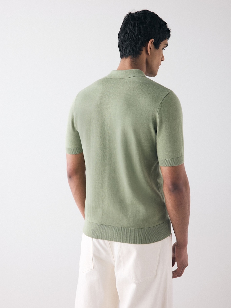 Fred Perry Pointelle Knitted Polo Shirt - Image 2 of 8