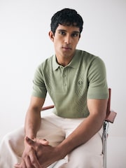Fred Perry Pointelle Knitted Polo Shirt - Image 3 of 8