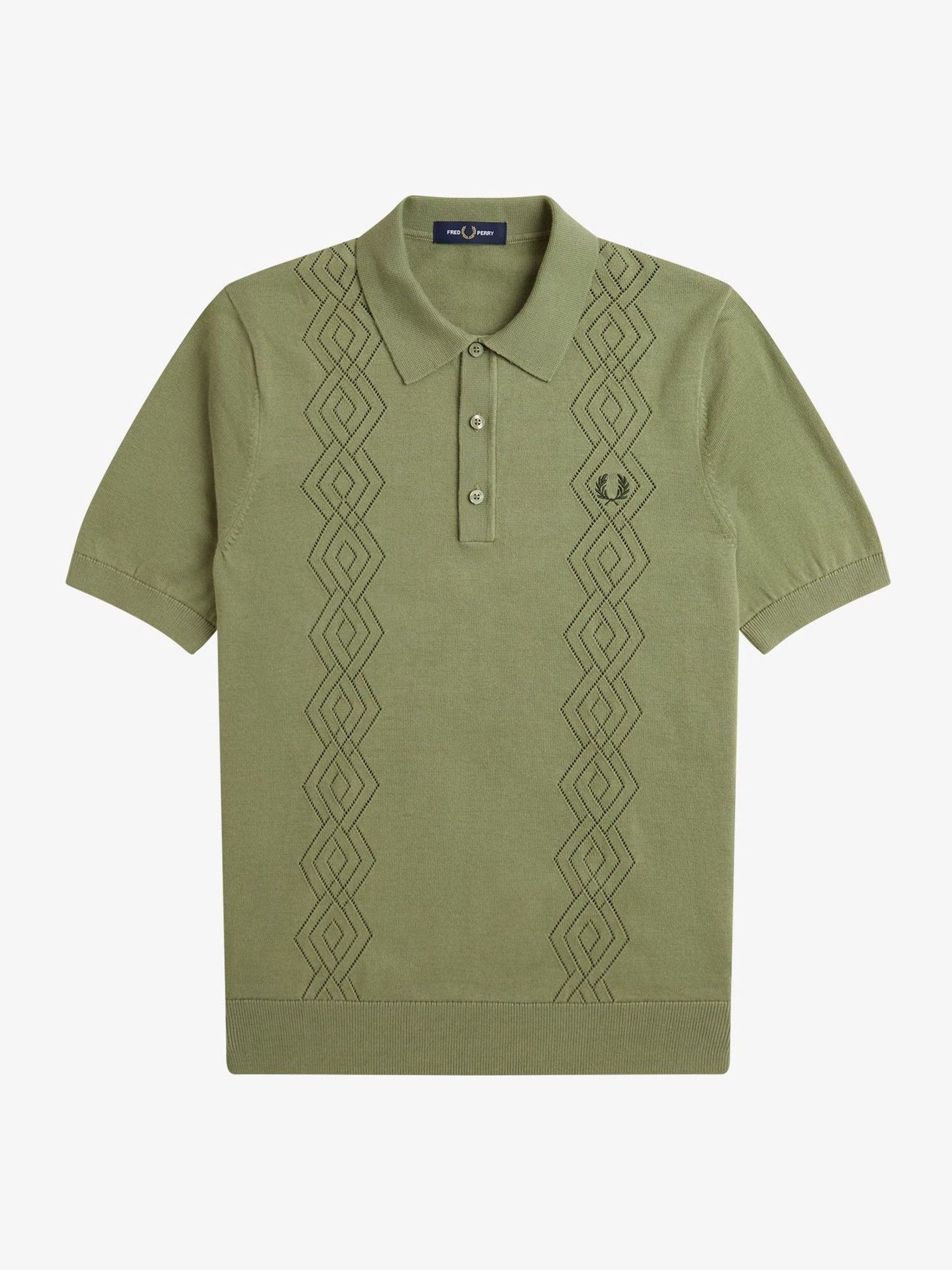 Buy Fred Perry Pointelle Knitted Polo Shirt from the Next UK