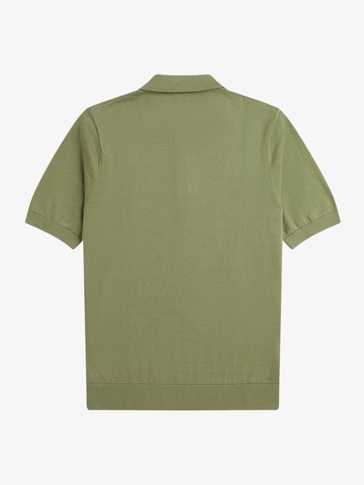 Fred Perry Pointelle Knitted Polo Shirt - Image 8 of 8