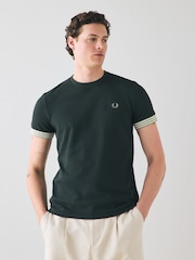 Fred Perry Striped Cuff T-Shirt - Image 1 of 6