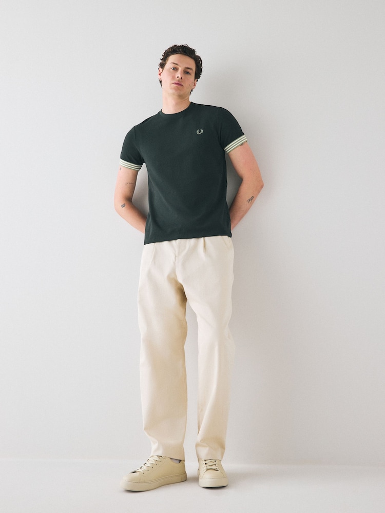 Fred Perry Striped Cuff T-Shirt - Image 2 of 6