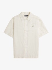 Fred Perry Jacquard Linen Blend Shirt - Image 5 of 6