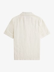 Fred Perry Jacquard Linen Blend Shirt - Image 6 of 6