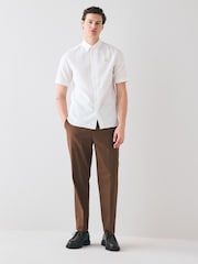 Белый - Фактурная рубашка из ткани сирсакер Fred Perry - Image 3 of 6