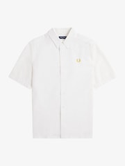 Белый - Фактурная рубашка из ткани сирсакер Fred Perry - Image 5 of 6