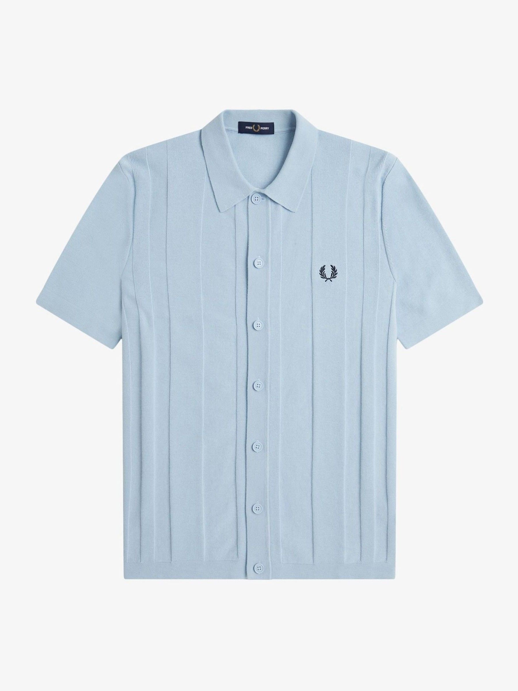 Buy Fred Perry Blue Button Through Short Sleeves Shirt from Next USA