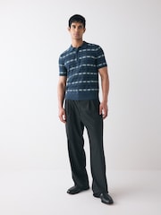 Fred Perry Striped Rib Knitted Polo shirt - Image 2 of 6