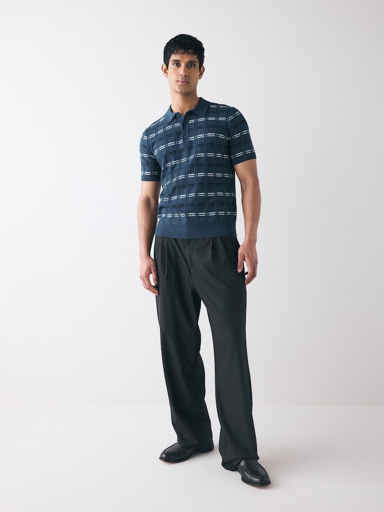 Fred Perry Striped Rib Knitted Polo shirt - Image 2 of 6