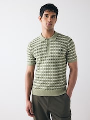 Fred Perry Boucle Ribbed Knitted Shirt - Image 1 of 6