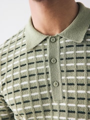Fred Perry Boucle Ribbed Knitted Shirt - Image 3 of 6