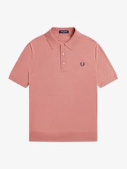 Fred Perry Cotton Knitted Polo Shirt - Image 4 of 5