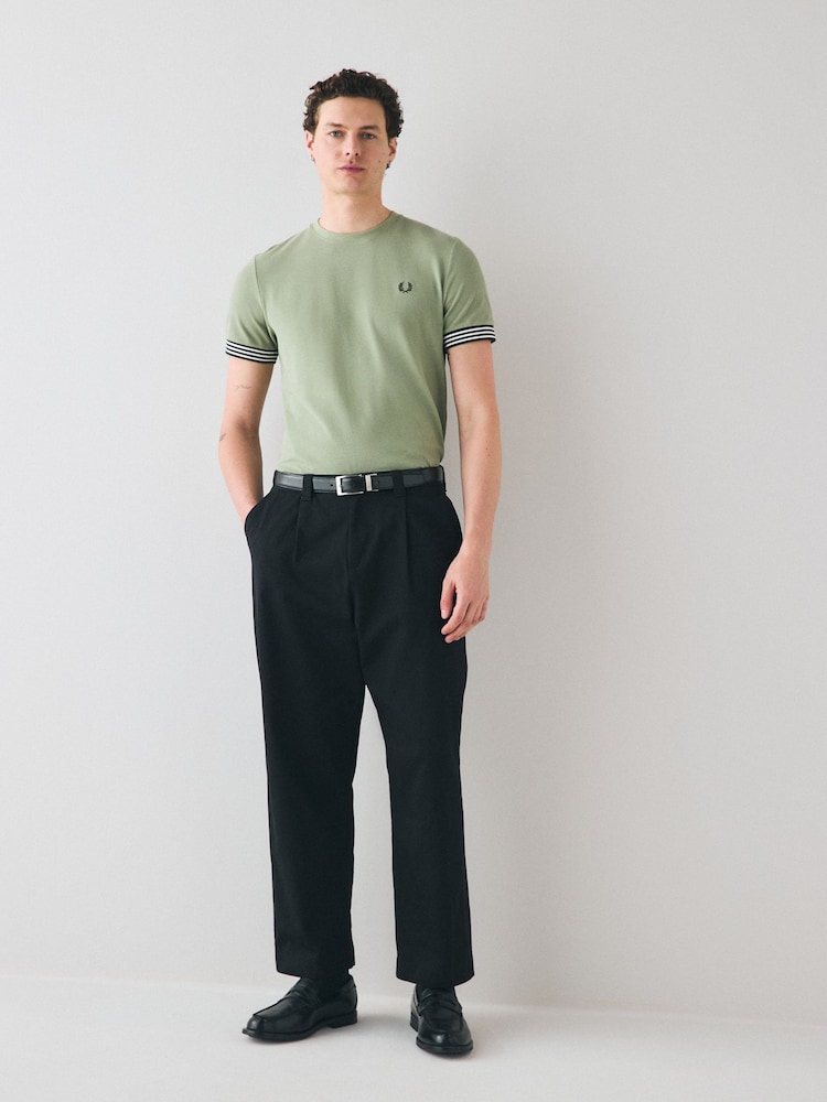 Fred Perry Striped Cuff T-Shirt - Image 4 of 6