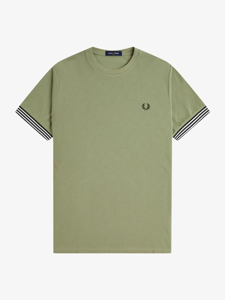 Fred Perry Striped Cuff T-Shirt - Image 5 of 6