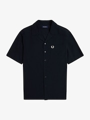 Fred Perry Crepe Textured Short Sleeve Resort Shirt - Image 1 of 2
