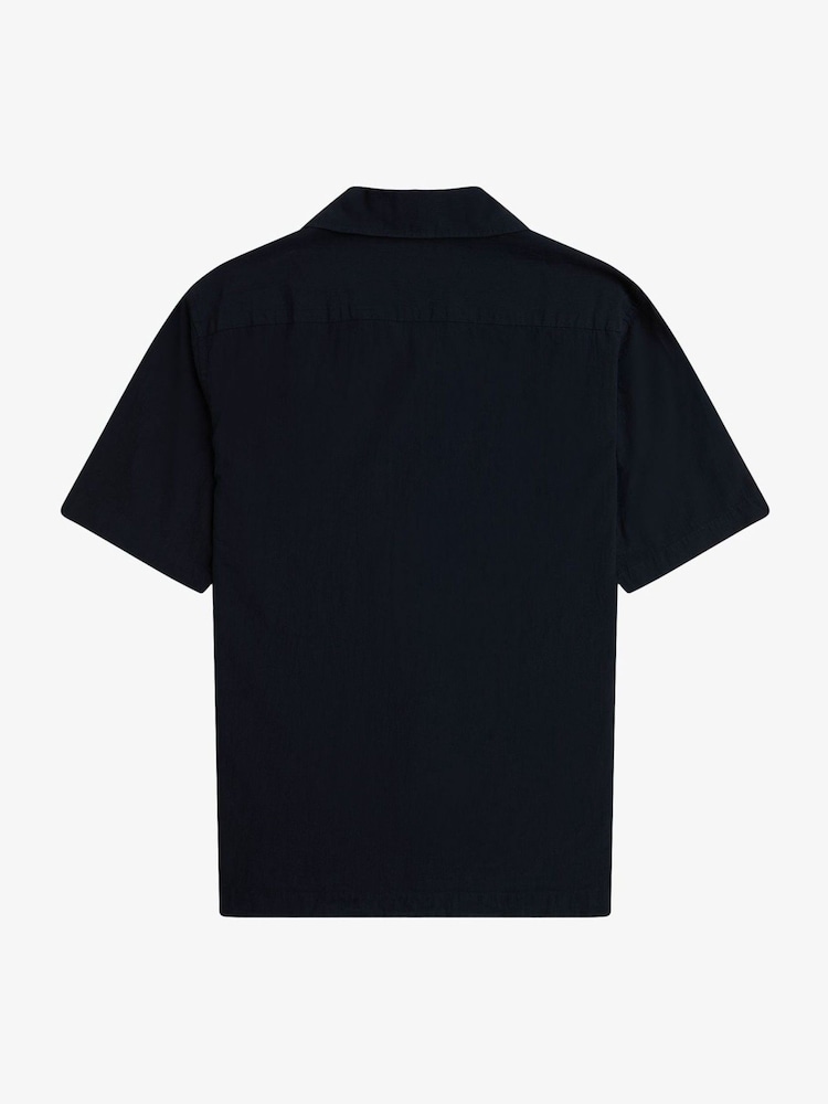 Fred Perry Crepe Textured Short Sleeve Resort Shirt - Image 2 of 2
