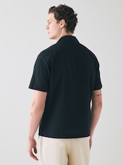 Fred Perry Crepe Textured Short Sleeve Resort Shirt - Image 3 of 6