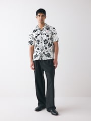 Fred Perry Botanical Print Revere Collar Shirt - Image 2 of 6
