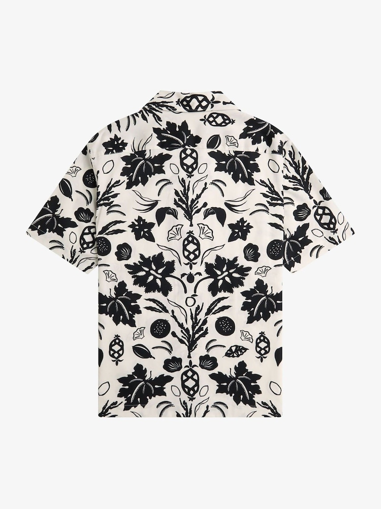 Fred Perry Botanical Print Revere Collar Shirt - Image 6 of 6
