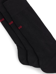 HUGO Black Regular Logo Socks 3 Pack - Image 3 of 3