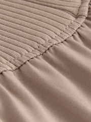 Stone Woven Jersey Mix Sleeveless Racer Ribbed Midi Dress - Image 5 of 6