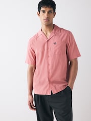 Fred Perry Crepe Textured Short Sleeve Resort Shirt - Image 1 of 6