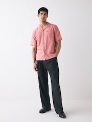 Fred Perry Crepe Textured Short Sleeve Resort Shirt - Image 2 of 6