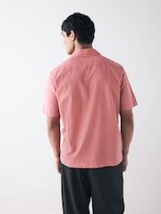 Fred Perry Crepe Textured Short Sleeve Resort Shirt - Image 5 of 6