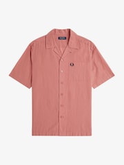 Fred Perry Crepe Textured Short Sleeve Resort Shirt - Image 6 of 6