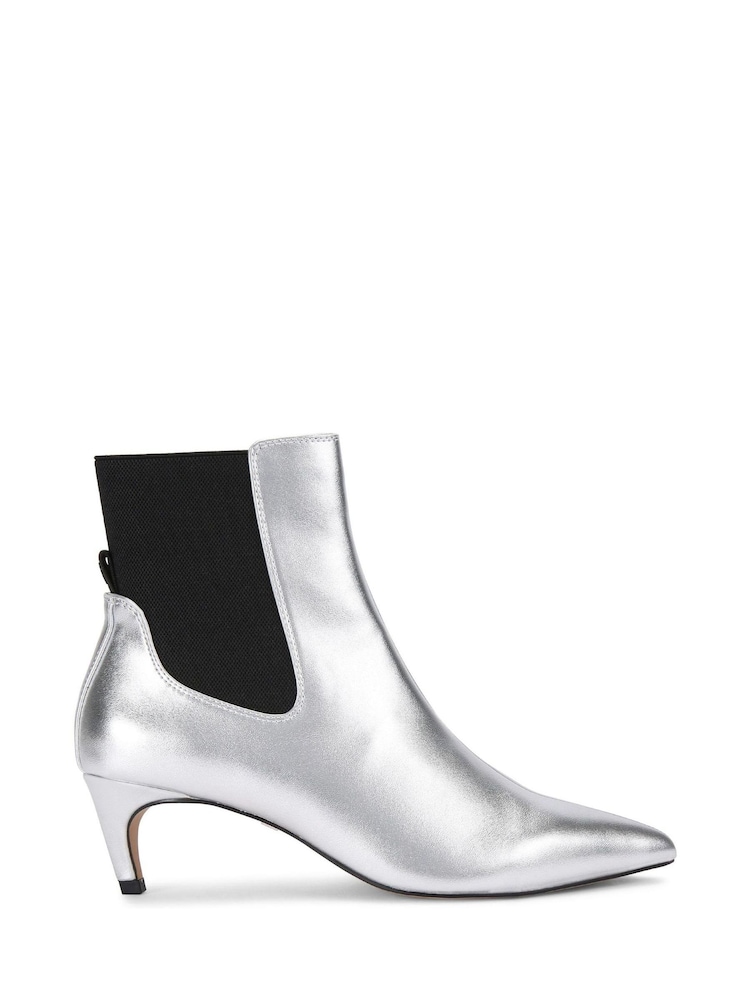KG Kurt Geiger Metallic Chrome Trace Boots - Image 2 of 5