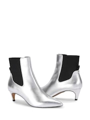 KG Kurt Geiger Metallic Chrome Trace Boots - Image 5 of 5