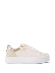 Carvela Statement Zip White Trainers - Image 2 of 6