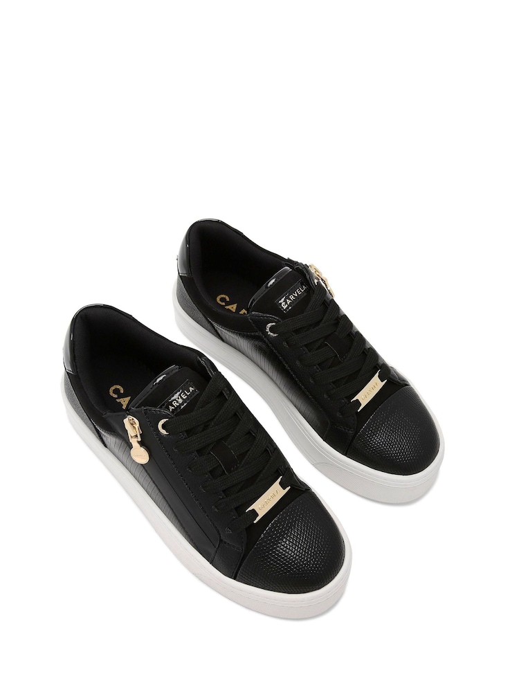 Carvela Statement Zip White Trainers - Image 3 of 6