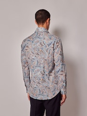 Hawes & Curtis Orange Circus Paisley 100% Cotton Shirt - Image 2 of 3