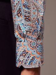 Hawes & Curtis Orange Circus Paisley 100% Cotton Shirt - Image 3 of 3