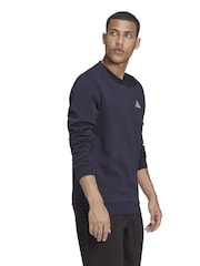 adidas Dark Blue Feelcozy Sweatshirt - Image 4 of 6