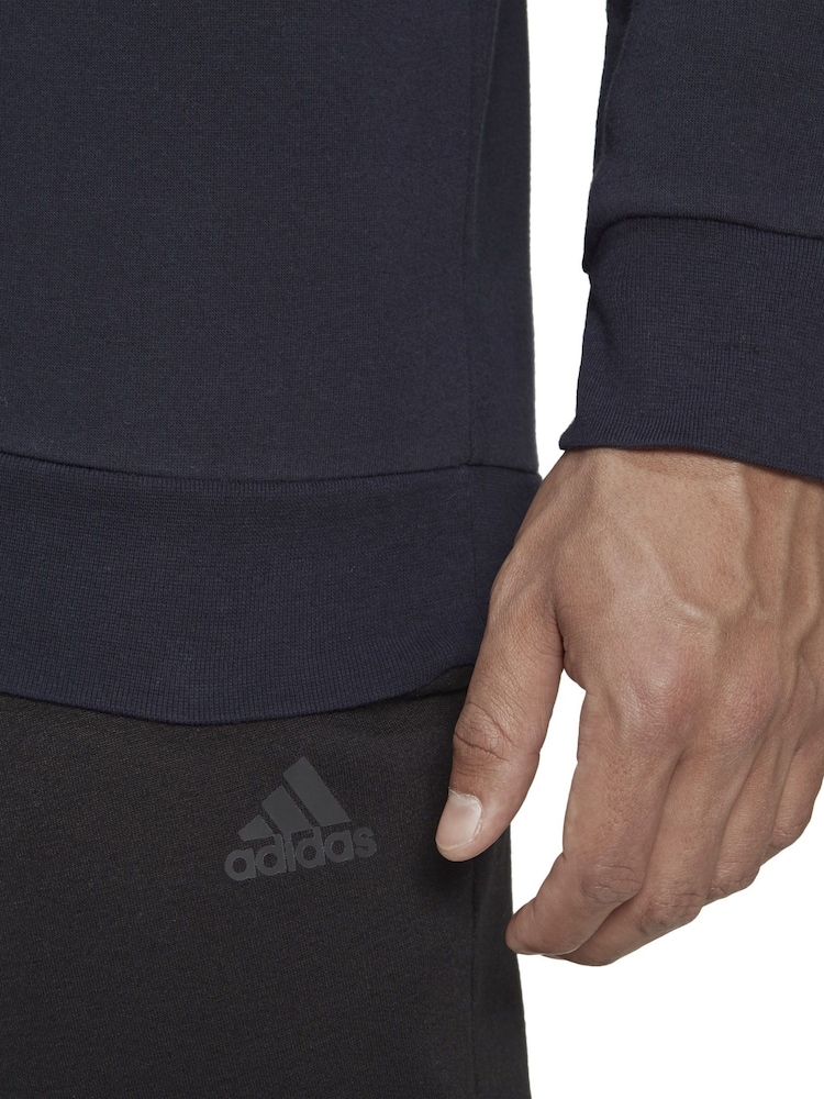 adidas Dark Blue Feelcozy Sweatshirt - Image 6 of 6