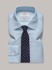 Hawes & Curtis Slim Blue Poplin 100% Cotton Shirt - Image 2 of 3