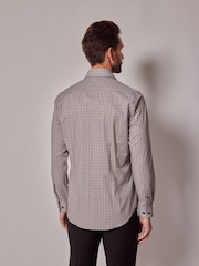 Hawes & Curtis Cream Square Box Geo 100% Cotton Shirt - Image 2 of 4