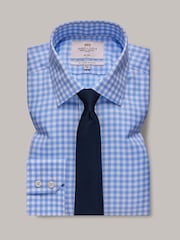 Hawes & Curtis Slim Blue Non-Iron Gingham Check 100% Cotton Shirt - Image 2 of 3