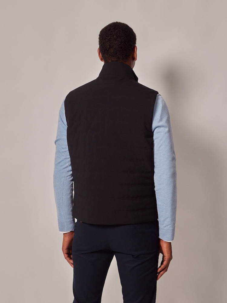 Hawes & Curtis Quilted Black Gilet - Image 2 of 3