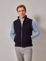 Hawes & Curtis Blue Quilted Gilet - Image 1 of 3