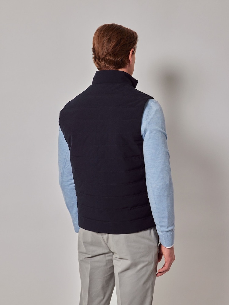 Hawes & Curtis Blue Quilted Gilet - Image 2 of 3 Hawes & Curtis Blue Quilted Gilet - Image 2 of 3