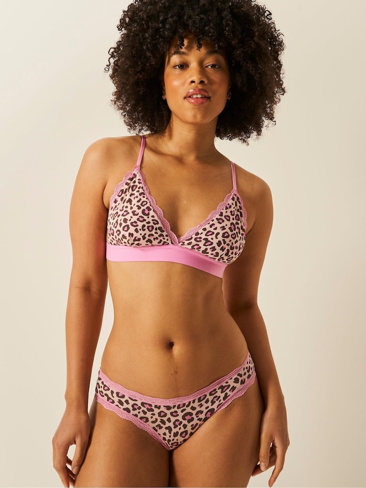 Stripe & Stare Lace Pink Bralette - Image 4 of 6