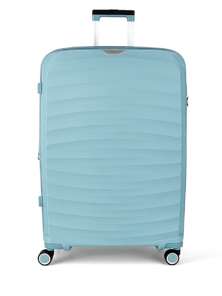 Rock Luggage Large Blue Sunwave Suitcase - Image 2 of 6